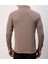 Fermuarlı Yaka Kahve Dar Kesim Erkek Triko 5