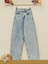 Yüksek Bel Baggy Jean Kadın Pantolon Yıkamalı Denim Kumaşıyla Vintage Modern Tarzı 1
