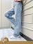 Yüksek Bel Baggy Jean Kadın Pantolon Yıkamalı Denim Kumaşıyla Vintage Modern Tarzı 2