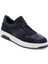 Lacivert Deri-Tekstil Erkek Sneaker - E24I1AY56901-W32 5