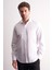 Beyaz Yarım Italyan Yaka Uzun Kol Premium Slim Fit %100 Pamuk Gömlek 1004255197 3