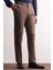 Kahverengi Yan Cep Düz Paça Pamuklu Comfort Fit Chino Casual Pantolon 1003255167 3