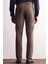 Kahverengi Yan Cep Düz Paça Pamuklu Comfort Fit Chino Casual Pantolon 1003255167 4
