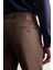 Kahverengi Yan Cep Düz Paça Pamuklu Comfort Fit Chino Casual Pantolon 1003255167 5
