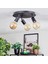 Modern Siyah 3XE27 Mafsallı Hareketli Başlık(Glop Ampul Hariç) Metal Spot Avize 3