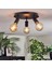 Modern Siyah 3XE27 Mafsallı Hareketli Başlık(Glop Ampul Hariç) Metal Spot Avize 4