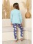 Kız Çocuk %100 Pamuk Interlok Kumaş Pijama Takımı 6-15 Yaş 12421 4