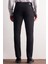Siyah Yan Cep Düz Paça Pamuklu Slim Fit Chino Casual Pantolon 1003255161 4