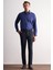 Lacivert Yan Cep Açık Paça Esnek Slim Fit Classic Classic Pantolon 1003255163 2
