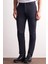 Lacivert Yan Cep Düz Paça Pamuklu Slim Fit Chino Casual Pantolon 1003255165 3