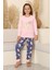 Kız Çocuk %100 Pamuk Interlok Kumaş Pijama Takımı 6-15 Yaş 12421 3