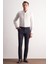 Lacivert Yan Cep Düz Paça Slim Fit Chino Casual Pantolon 1003255158 2