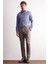 Vizon Yan Cep Düz Paça Pamuklu Slim Fit Chino Casual Pantolon 1003255165 3