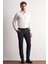 Siyah Yan Cep Düz Paça Slim Fit Chino Casual Pantolon 1003255158 2