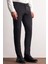 Siyah Yan Cep Düz Paça Slim Fit Chino Casual Pantolon 1003255158 3