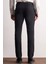 Siyah Yan Cep Düz Paça Slim Fit Chino Casual Pantolon 1003255158 4