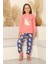 Kız Çocuk %100 Pamuk Interlok Kumaş Pijama Takımı 6-15 Yaş 12421 3