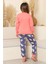 Kız Çocuk %100 Pamuk Interlok Kumaş Pijama Takımı 6-15 Yaş 12421 4