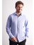 Mavi Yarım Italyan Yaka Uzun Kol Premium Slim Fit %100 Pamuk Gömlek 1004255194 1
