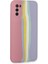 Samsung Galaxy A03S Kılıf Ebruli Lansman Silikon - Pembe-Lila 3