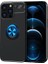 Iphone 13 Pro Max Kılıf Range Yüzüklü Silikon - Siyah-Mavi 1