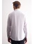 Beyaz Yarım Italyan Yaka Kendinden Desenli Uzun Kol Premium Slim Fit %100 Pamuk Gömlek 1004255192 5