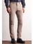 - Koyu Bej Yan Cep Düz Paça Pamuklu Slim Fit Chino Casual Pantolon 1003255165 3