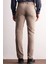 - Koyu Bej Yan Cep Düz Paça Pamuklu Slim Fit Chino Casual Pantolon 1003255165 5
