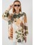 Kadın Desenli Overize Gömlek Tunik 5971 - Çağla 1