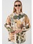 Kadın Desenli Overize Gömlek Tunik 5971 - Çağla 2
