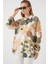 Kadın Desenli Overize Gömlek Tunik 5971 - Çağla 3