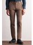 Koyu Vizon Yan Cep Düz Paça Slim Fit Chino Casual Pantolon 1003255158 1