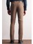 Koyu Vizon Yan Cep Düz Paça Slim Fit Chino Casual Pantolon 1003255158 4