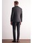 Antrasit Kırlangıç Yaka Kendinden Desenli Esnek Bel Slim Fit 6 Drop Takım Elbise 1001255167 5