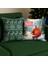 Çift Tarafı Baskılı Candy Christmas Desenli 2'li Set Kadife Kırlent Kılıfı Yılbaşı - Noel 2