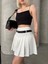Sptrns Kemerli Piliseli Şort Etek Beyaz S25305 (Beden: Xl) 3