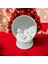 Ceresshop Tealight Işıklı Kış Köyü Dekoratif Kar Küresi Beyaz 2