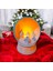 Ceresshop Tealight Işıklı Kış Köyü Dekoratif Kar Küresi Beyaz 4
