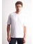 Beyaz Bisiklet Yaka Kısa Kol Slim Fit Pamuklu Basic Tişört 1011255106 1