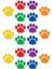 Created Resources, Colourful Paw Prints (77207.0) 1