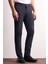 Lacivert Yan Cep Düz Paça Pamuklu Slim Fit Chino Casual Pantolon 1003255165 1