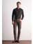 Kahverengi 5 Cep Casual Slim Fit Pamuklu 5 Cep Pantolon 1003255318 2