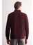 Bordo Uzun Kol Hakim Yaka Düz Pamuklu Comfort Fit Sweatshirt 1013255151 5