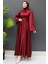 Nazlı Tesettür Elbise Bordo 1