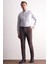 Koyu Kahverengi Yan Cep Düz Paça Pamuklu Slim Fit Chino Casual Pantolon 1003255165 2