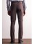 Koyu Kahverengi Yan Cep Düz Paça Pamuklu Slim Fit Chino Casual Pantolon 1003255165 4