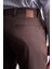 Koyu Kahverengi Yan Cep Düz Paça Pamuklu Slim Fit Chino Casual Pantolon 1003255165 5