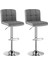 Arkalıklı Bar Taburesi Yüksekliği Ayarlanabilir Gri 44,5 x 38 x 115 cm 1