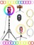10 Inç LED Ring Light 26 cm Youtuber Makyaj Selfie Video Işığı 2.1m Tripodlu Telefon Tutucu 1