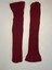 Knıt Kabartma Triko 200 Den Örgü Desenli Kalın Kışlık Bordo Burgundy Dizaltı Pantolon Çorabı 3